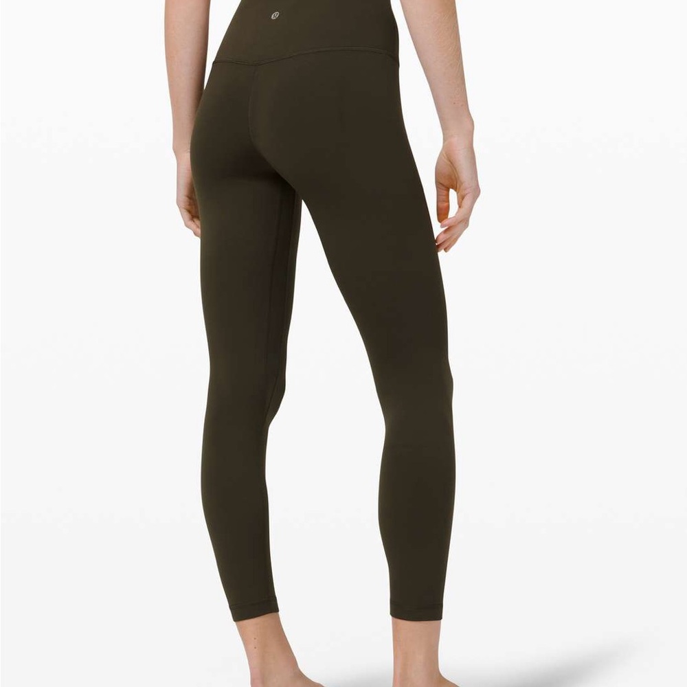 Lululemon 25” inseam Dark Olive Green Align Leggings